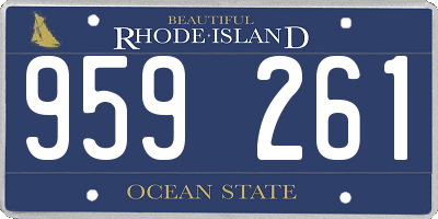 RI license plate 959261
