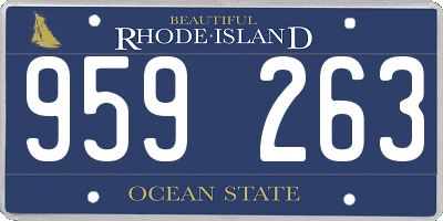 RI license plate 959263