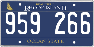 RI license plate 959266
