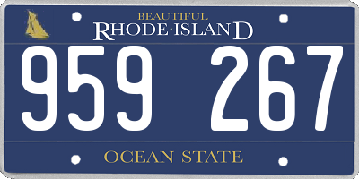 RI license plate 959267