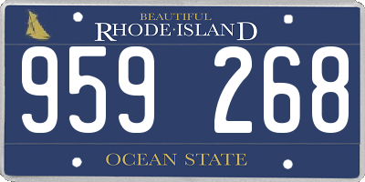 RI license plate 959268