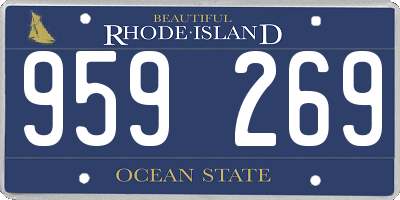 RI license plate 959269