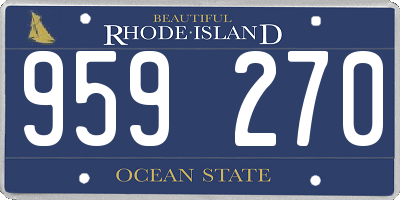RI license plate 959270