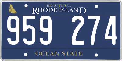 RI license plate 959274