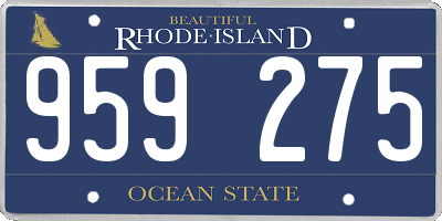 RI license plate 959275