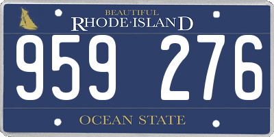 RI license plate 959276