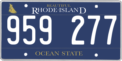 RI license plate 959277
