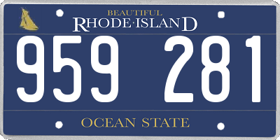 RI license plate 959281