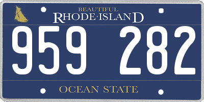 RI license plate 959282