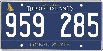 RI license plate 959285