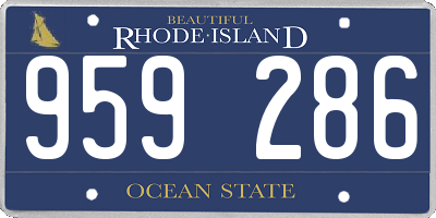 RI license plate 959286