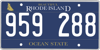 RI license plate 959288