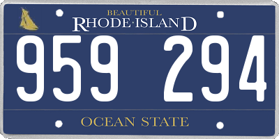 RI license plate 959294