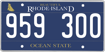 RI license plate 959300