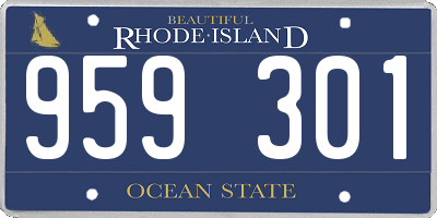 RI license plate 959301