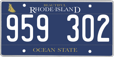 RI license plate 959302