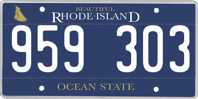 RI license plate 959303