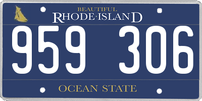 RI license plate 959306