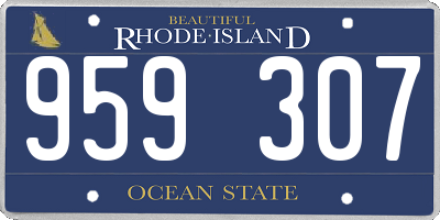 RI license plate 959307