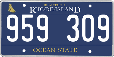 RI license plate 959309