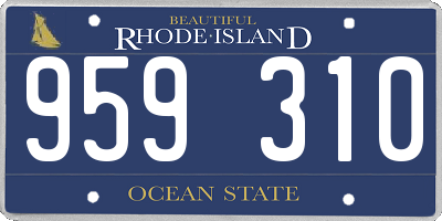 RI license plate 959310