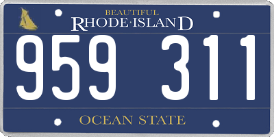 RI license plate 959311