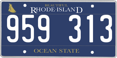 RI license plate 959313