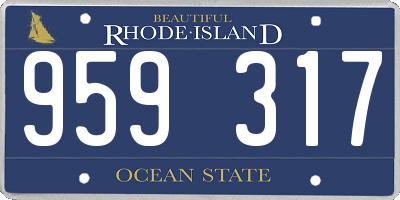 RI license plate 959317