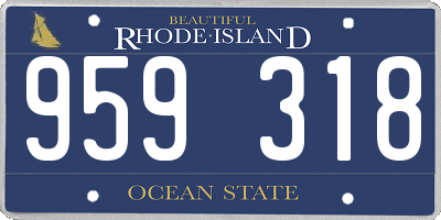 RI license plate 959318