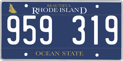 RI license plate 959319
