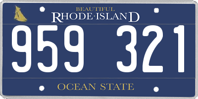 RI license plate 959321