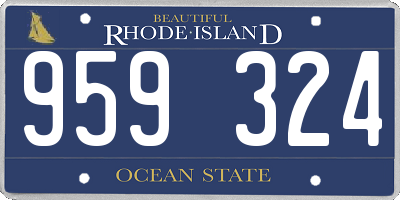 RI license plate 959324