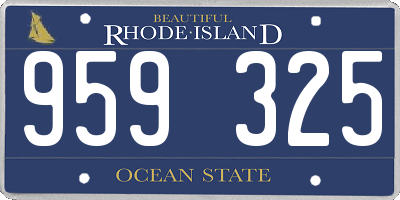 RI license plate 959325