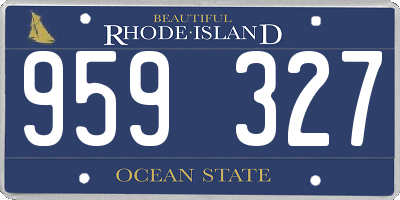 RI license plate 959327