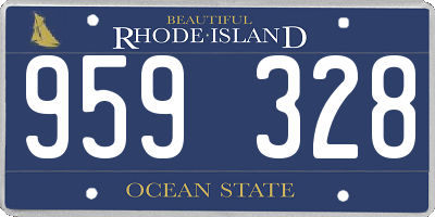 RI license plate 959328