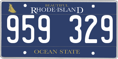 RI license plate 959329