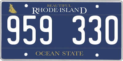 RI license plate 959330
