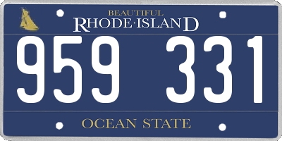 RI license plate 959331