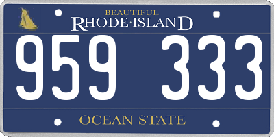 RI license plate 959333