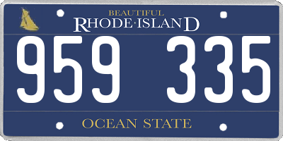 RI license plate 959335