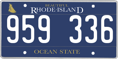 RI license plate 959336