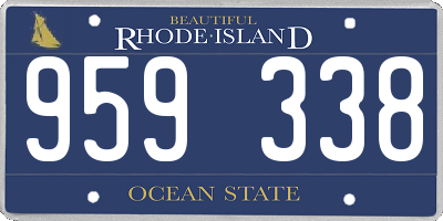 RI license plate 959338