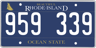 RI license plate 959339