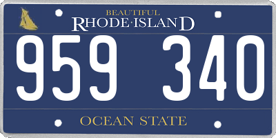 RI license plate 959340