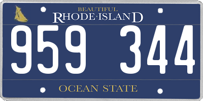 RI license plate 959344