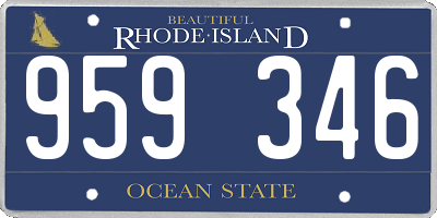 RI license plate 959346