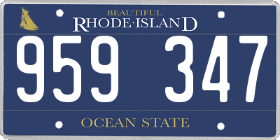 RI license plate 959347