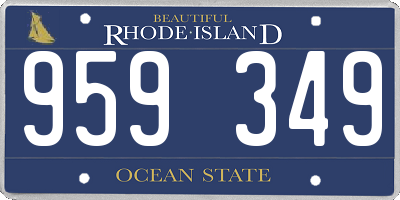 RI license plate 959349
