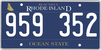 RI license plate 959352
