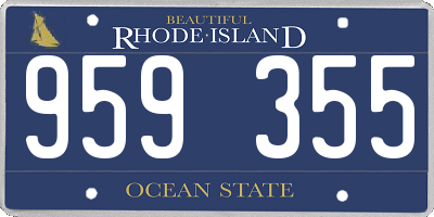 RI license plate 959355